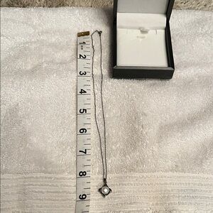 Elegant Silver Pearl Pendant Necklace